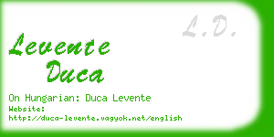levente duca business card